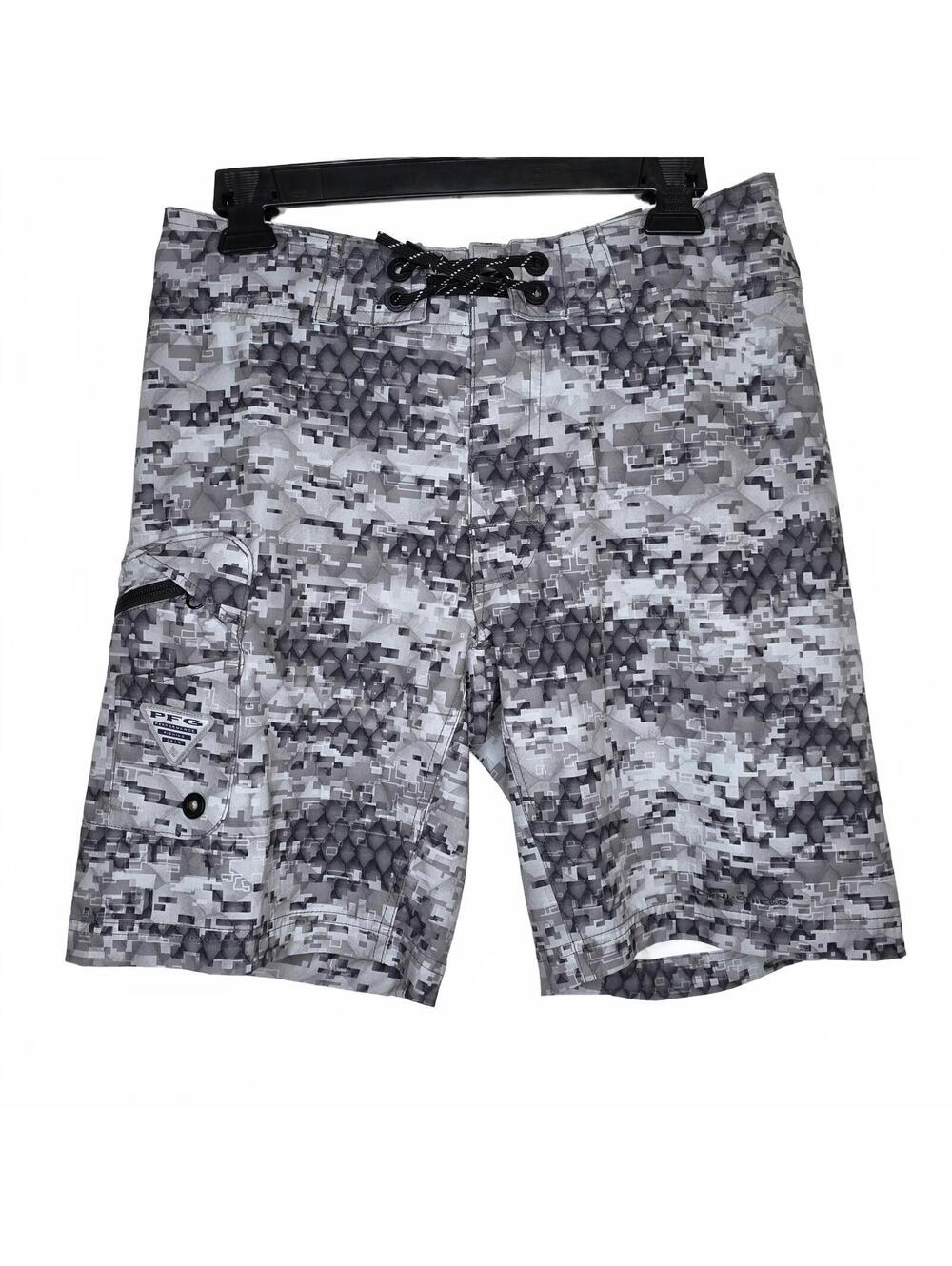 Columbia Men's PFG Grey Swim Board Short SZ 30 Fishing Performance